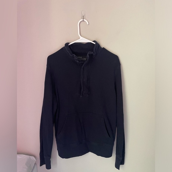 J. Crew Cotton Outerwear Fleece in Navy Blue Size Small - Picture 1 of 11